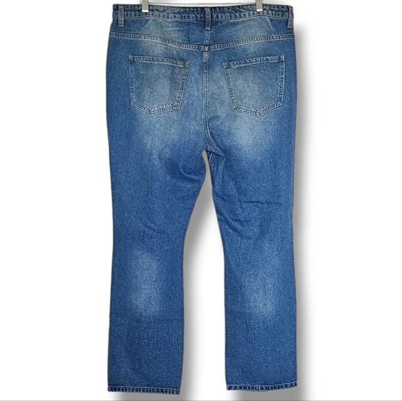 Fashion Nova Destroyed Skinny Jeans Size 14 Medium Wash Structured Cotton - Picture 2 of 9